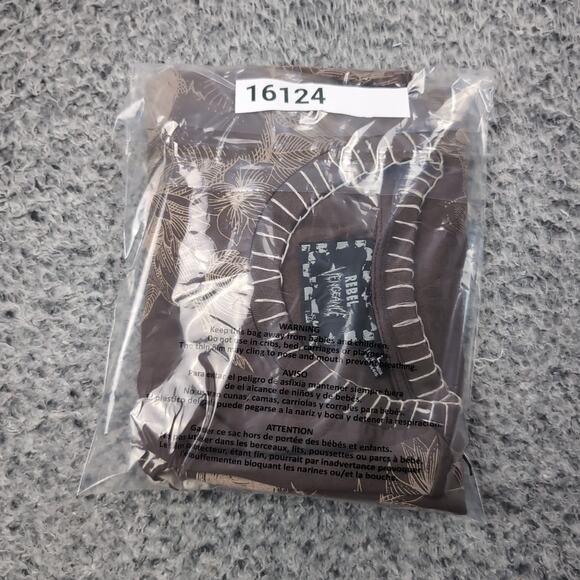 Rebel Vengeance Shirt Adult Large Brown Embroidered Graphic Skull Floral Tee - Picture 6 of 6